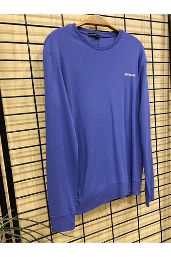 Superlife Süperlife Bisiklet Yaka Uzun Kollu Dar Kalıp İnce Erkek Sweatshirt SPR2019K18
