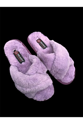 GEZER Women's Plush Feathered Winter Home Slippers