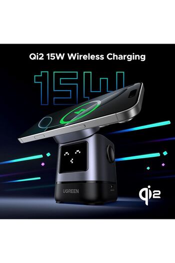 Ugreen Uno 2-in-1 Magnetic Wireless Charging Station 15W - Gray