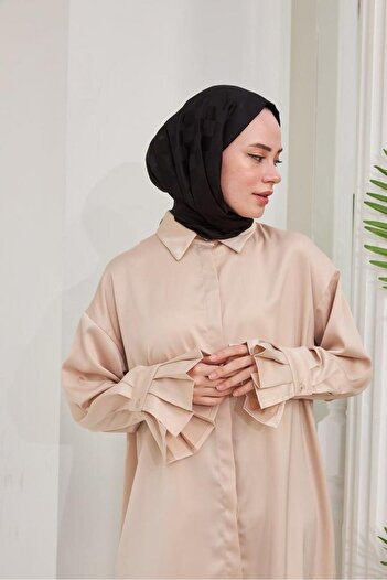 İpekhan Silk Jacquard Series Checkers με μοτίβο Tan Jacquard Shawl 9002-10