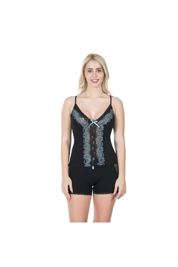Narnuga Marsilyan- Rope Strap Lace Tank Shorts Set 081