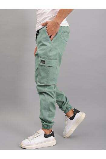 YXC Trend Maker Men's Green Cargo Pocket Trousers