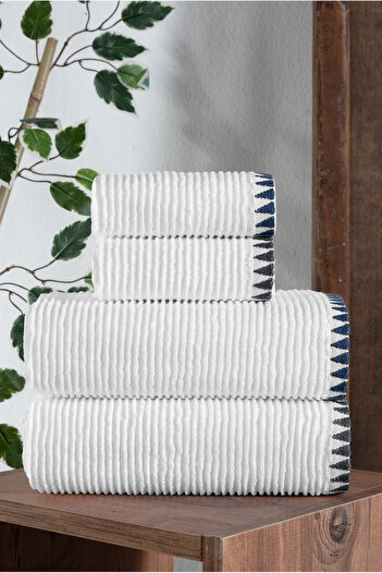 Kiğılı BElla Cotton Hand TowEl - 30x50 Border Model