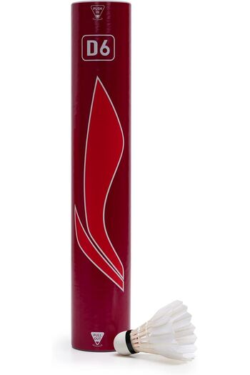 Li-Ning D6 Feather Shuttlecock | White | Pack Of 12 | High-quality Badminton Shuttles | Sport