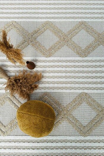 Decomia Home Olivia Dokuma Bukleli İskandinav Krem Bej Salon Halısı Mutfak Halısı Yolluk