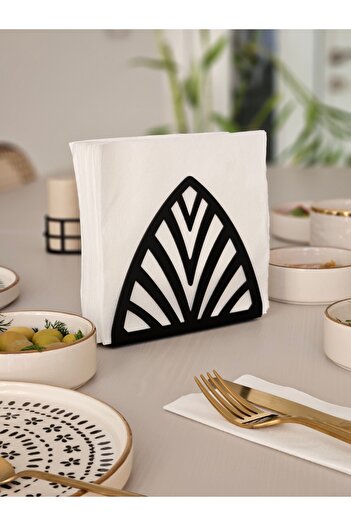 VELUX HOME Velux Special - Monstera Leaf Design Metal Napkin Holder Decorative 6.9*11.3 cm