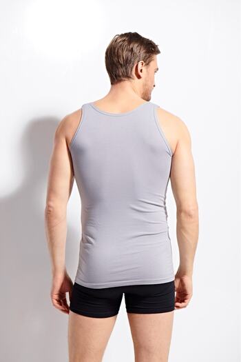 Kolcu Sleeve Men's Combed 100% Cotton Premium Quality Gray Undershirt