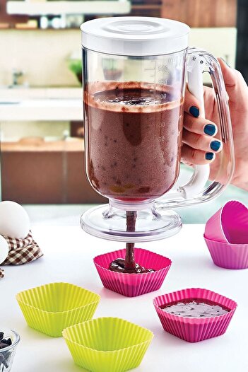 Arsimo Pratik Hamur Dağıtıcı Pancake Krep Muffin Kolay Akıtma Kabı