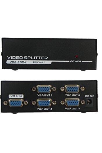 Alfais 4873 4 Port Vga Splitter Switch Çoklayıcı Çoğaltıcı Çoklu Ekran