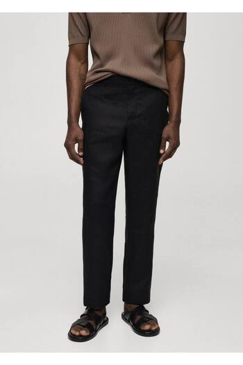 MANGO Man Slim fit 100% linen trousers