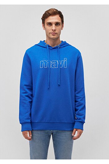 Mavi Erkek Kapüşonlu sweat