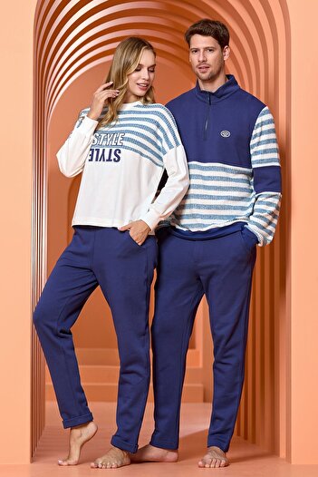 Cossy By Aqua CB25280 Kadın Çizgili Çizgi Desen Spor Eşofman Takım