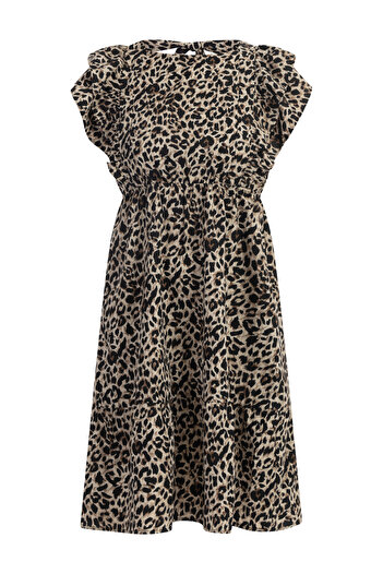 Faina Midikleid mit Leoprint