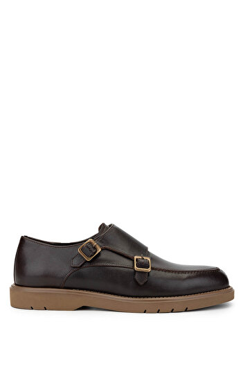 Tamer Tanca Men's Genuine Leather Brown Classic Shoes