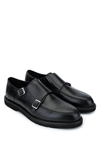 Tamer Tanca Men's Genuine Leather Black Classic Shoes