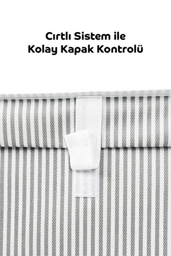 Melantis Kapaklı Çok Amaçlı Çamaşır-saklama-düzenleme Vb.Hurç, Kutu 40x30x25Cm 3 Adet