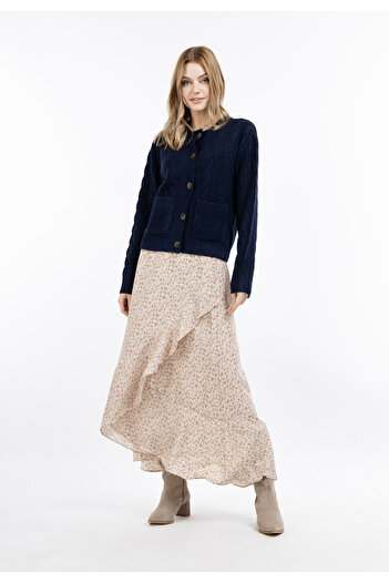 Dreimaster Strickjacke mit Knöpfen