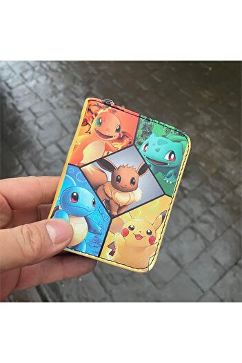 Köstebek Anime Pokemon Baby Characters Collage Short Wallet