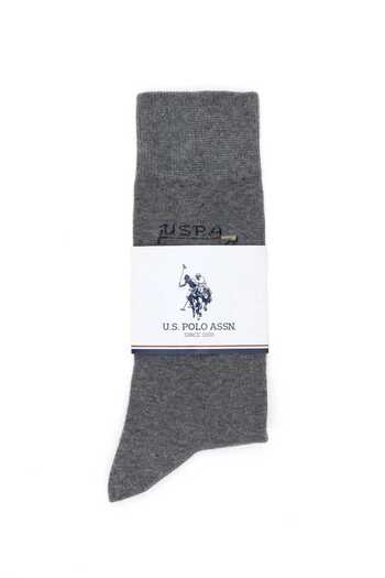 U.S. Polo Assn. u.s. polo assn. erkek dokuma kumaş gri siyah laciveret 5 li çorap