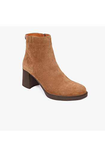 Greyder 72047 Women's Brown Genuine Leather Heeled Boots