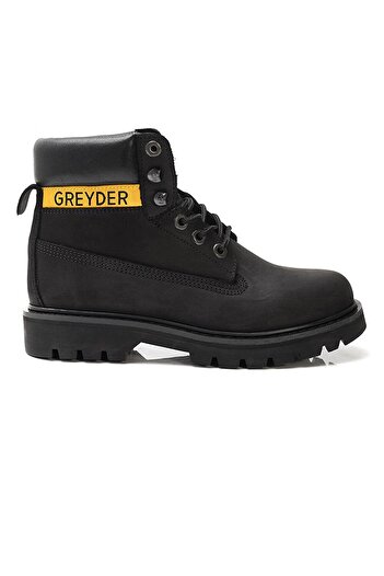 Greyder 10450 Μαύρες δερμάτινες γυναικείες μπότες Nubuck