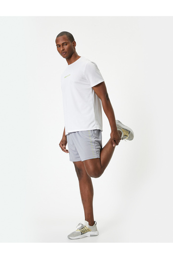 Koton Sports Shorts with Lace Waist Strip Print Pocket