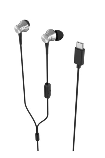 iOsuite Type-C In-Ear Headphones, Black Silver - TS21
