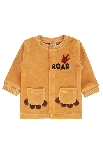 Civil Baby Erkek Bebek Pijama Takımı 3-6 Ay Güderi Hardalı