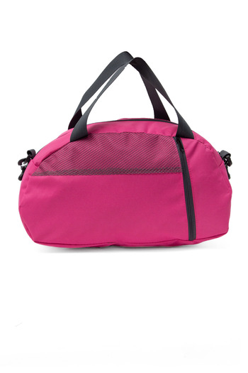 MUCCO Kaff Small Pink Front Pocket Adjustable Shoulder Strap Hand Travel Duffel Bag-0833