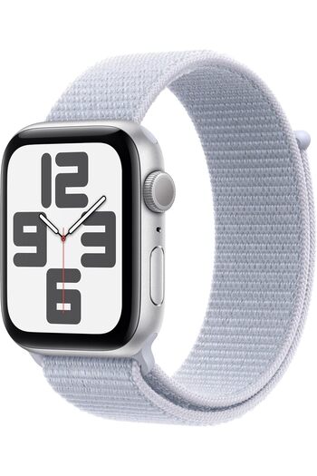 Apple Watch SE GPS 40mm Silver Aluminium Case with Blue Cloud Sport Loop