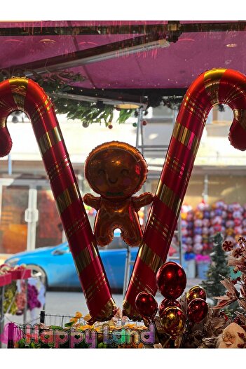Happyland New Year's Large Foil Balloon and Gingerbread Foil Balloon Set - 2 Pcs (3)