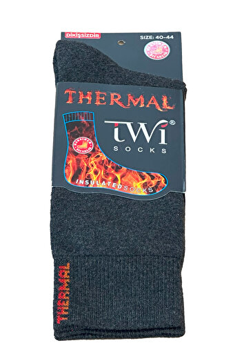 REMSA Unisex 40-44 Winter Thermal Socks - Anthracite Twi̇-01-T