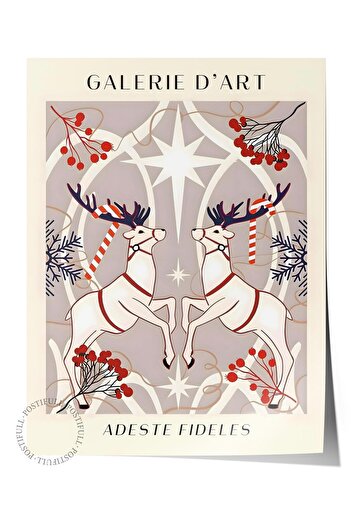 Postifull Frameless Christmas Poster, Christmas Decoration, Comfort Series, Holiday Pattern Poster, No:108680
