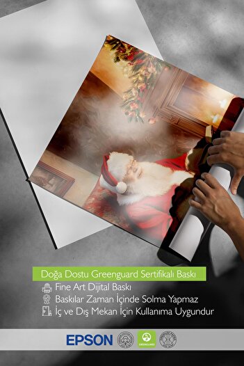 Postifull Frameless Christmas Poster, Christmas Decor, Comfort Series, Reading Santa Poster, No: 108622