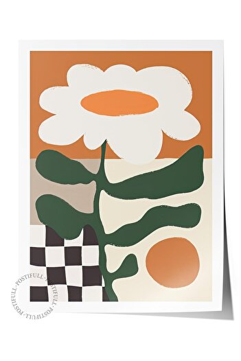 Postifull Unframed Poster,Hd Quality Wall Poster,Comfort Series,Retro Flower Poster,No:108687