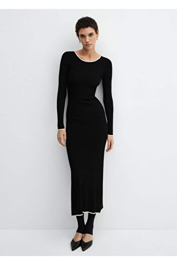 MANGO Woman Contrast embellished dress