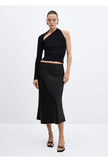 MANGO Woman Asymmetrical Slit Blouse