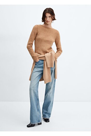 MANGO Woman knitted sweater - Boat collar