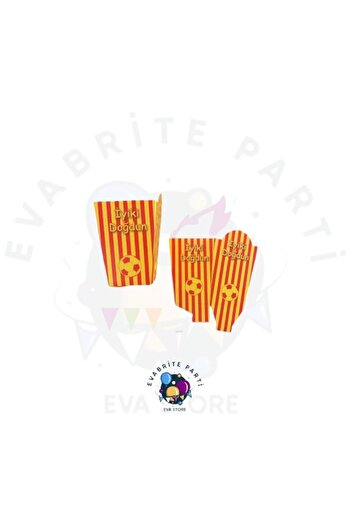 Evabrite Yellow Red Cardboard Popcorn Corn Box 8 Li - Birthday Party Set Supplies