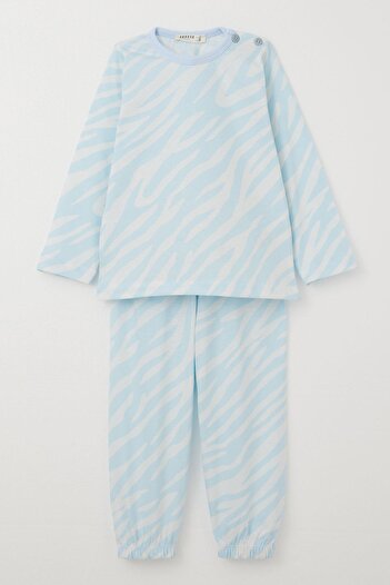 Breeze Pajama Set for Boys 1-3 Years - Patterned, Light Blue