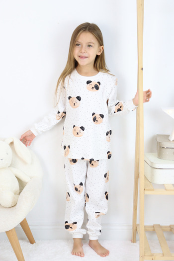 Harika KIDS Girl's Interlock Fabric Medium Thickness Cotton Pajamas Set