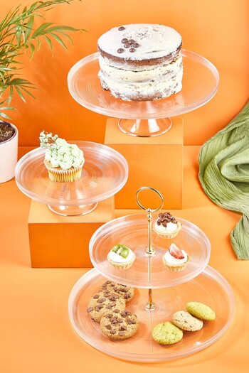 Lora Bianca Ip 5 Piece Cake/Cake/Dessert Presentation Set and Serving Stand Set