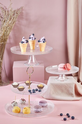 Lora Bianca Felix 5 Piece Cake/Cake/Dessert Plate Presentation Set & Serving Stand Set