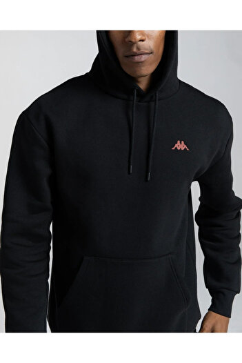 Kappa Αυθεντικό ανδρικό μαύρο κουκούλα Fuji Oversize Fit