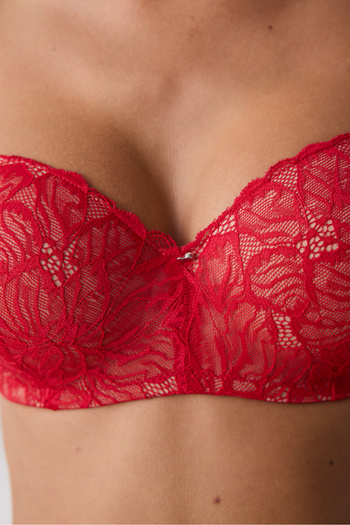 Penti Lotus Lace Lace Red Bra