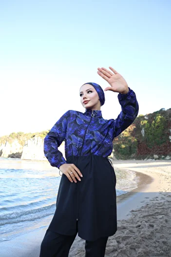 new ats Imre 3-Piece Full Covered Hijab Swimsuit with Adjustable Elastic Waist and Water Repellent Fabric