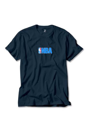 Z zepplin Nba Logo Navy Blue T-Shirt