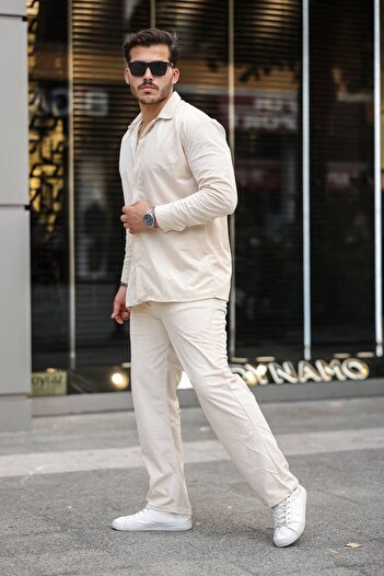 ROBERTO BORNOVA Velvet Fabric Shirt Trousers Set