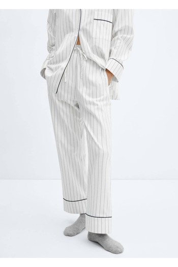 MANGO Woman Striped Pajama Set - Comfortable and Stylish