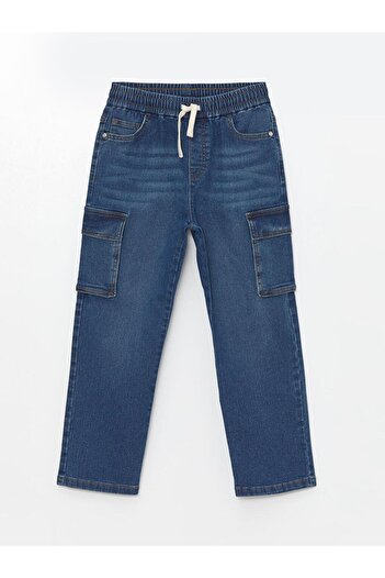 LC Waikiki Kids Indigo Еластичний пояс Чоловічі дитячі джинси-карго